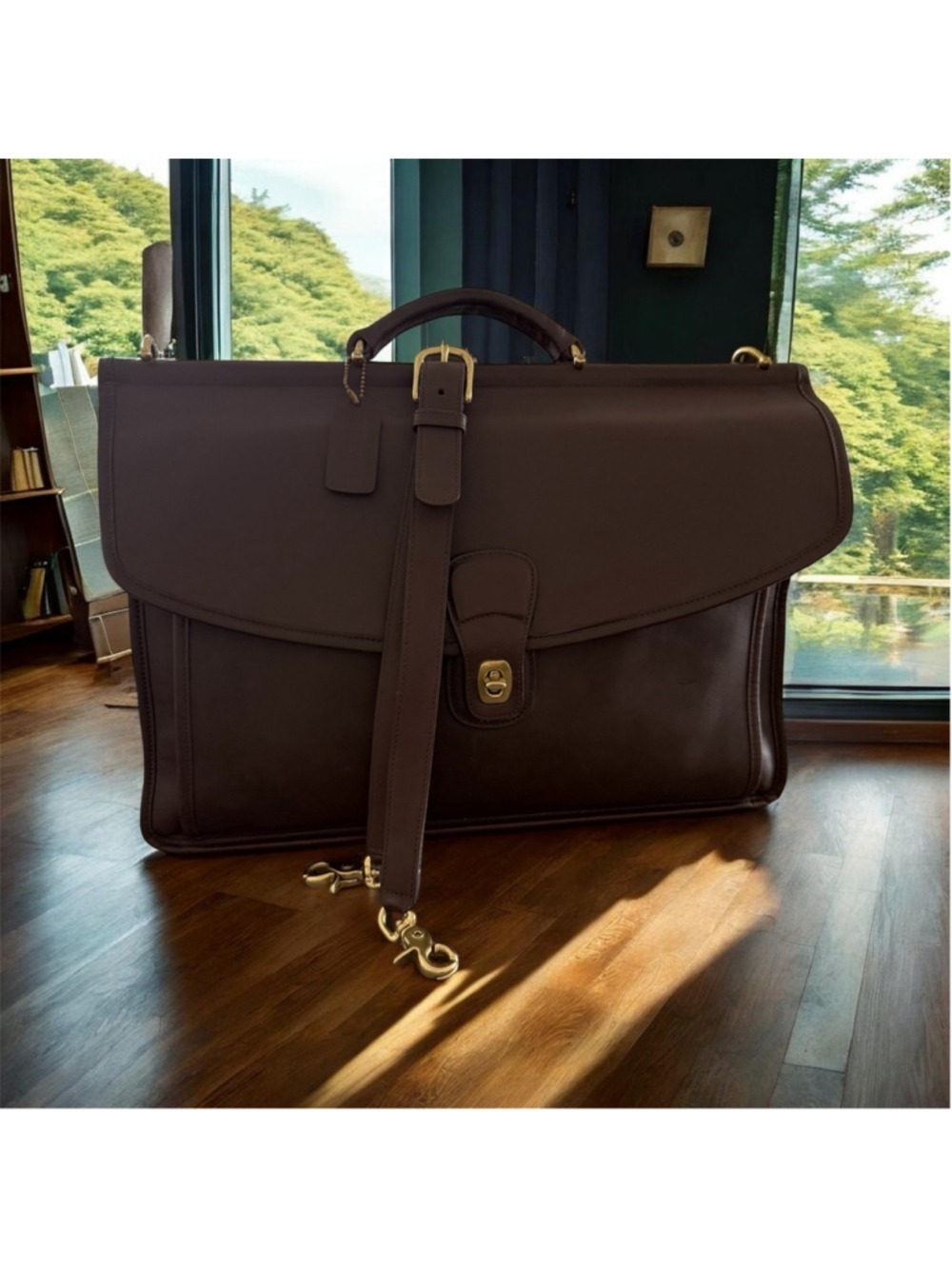 Vintage Coach Beekman Briefcase 5266 Brown Glove Tanned Leather Messenger Bag